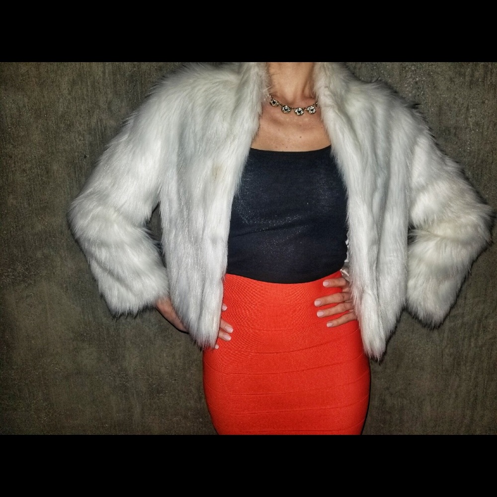 BCBG Generation Snow White Faux Fur Jacket
